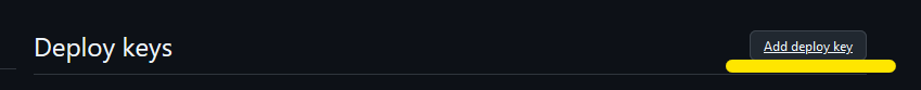 Add Deploy Key Button
