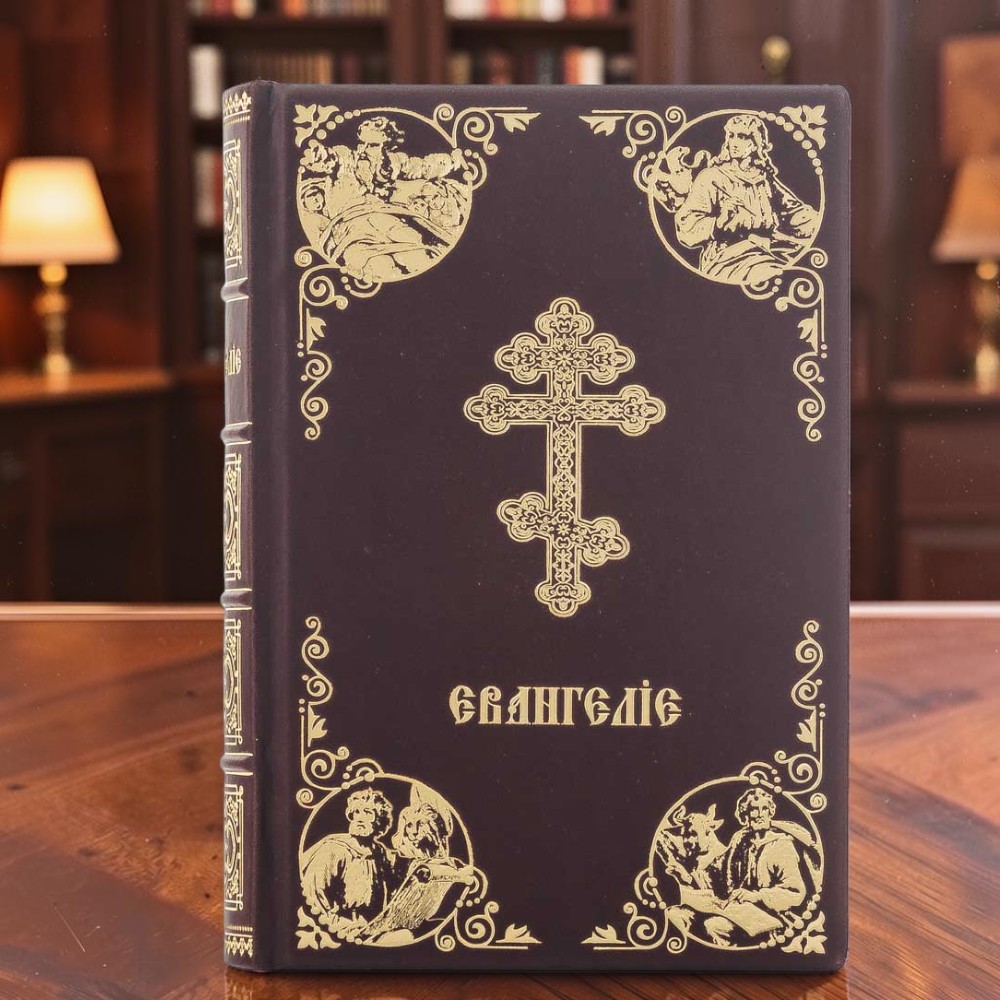 Євангеліє подарункова книга в шкірі