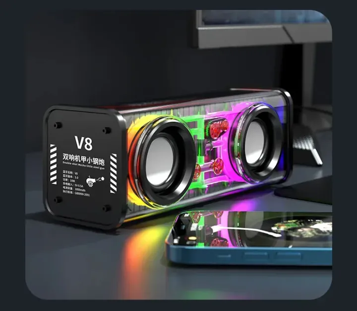 V8 Transparent Bluetooth Speaker 5
