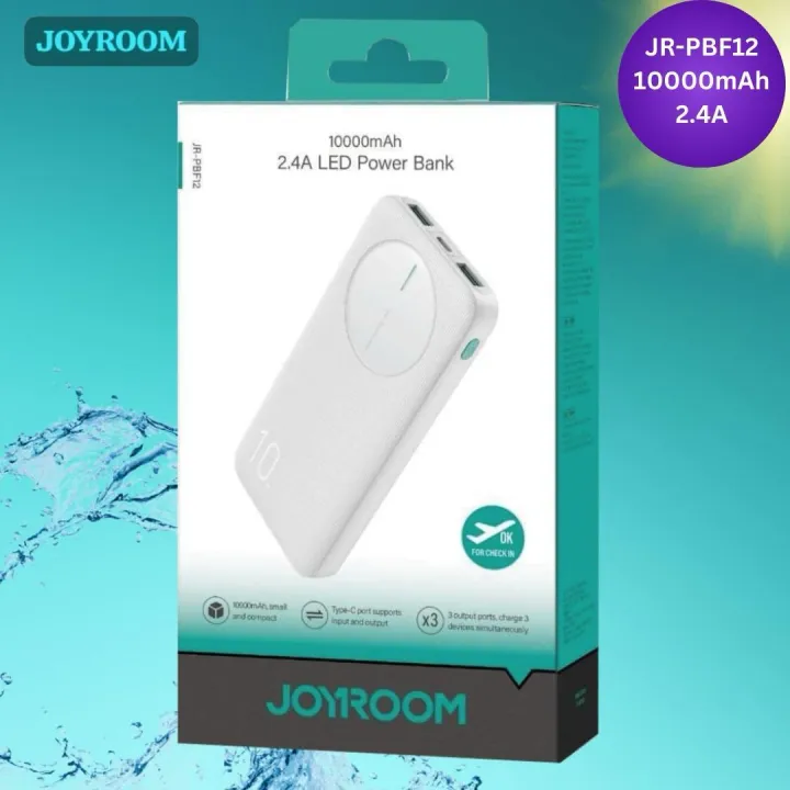JOYROOM JR‑PBF12 LED Monitor 2.4A 10000mAh Power Bank – Black 3