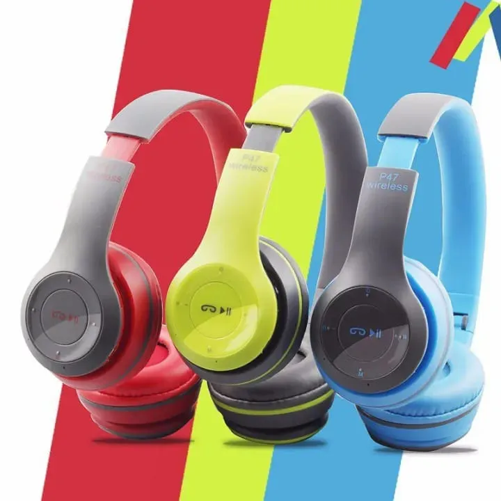 P47 Wireless Bluetooth Headphone – Stereo Earphone with SD Card Slot 3