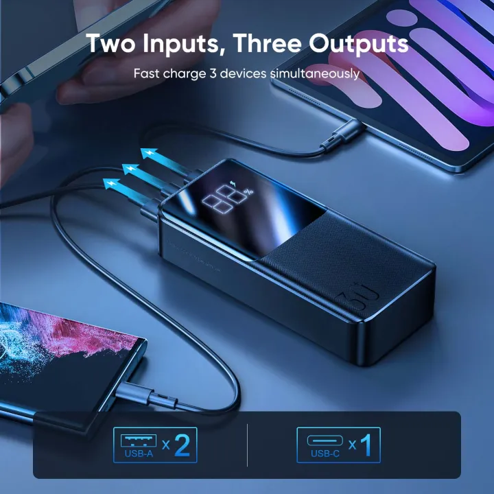 JOYROOM JR‑QP193 30000mAh 22.5W Fast Charging Digital Display Power Bank 3