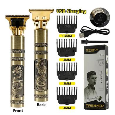 Vintage T9 Trimmer – Professional Golden Hair & Beard Clipper