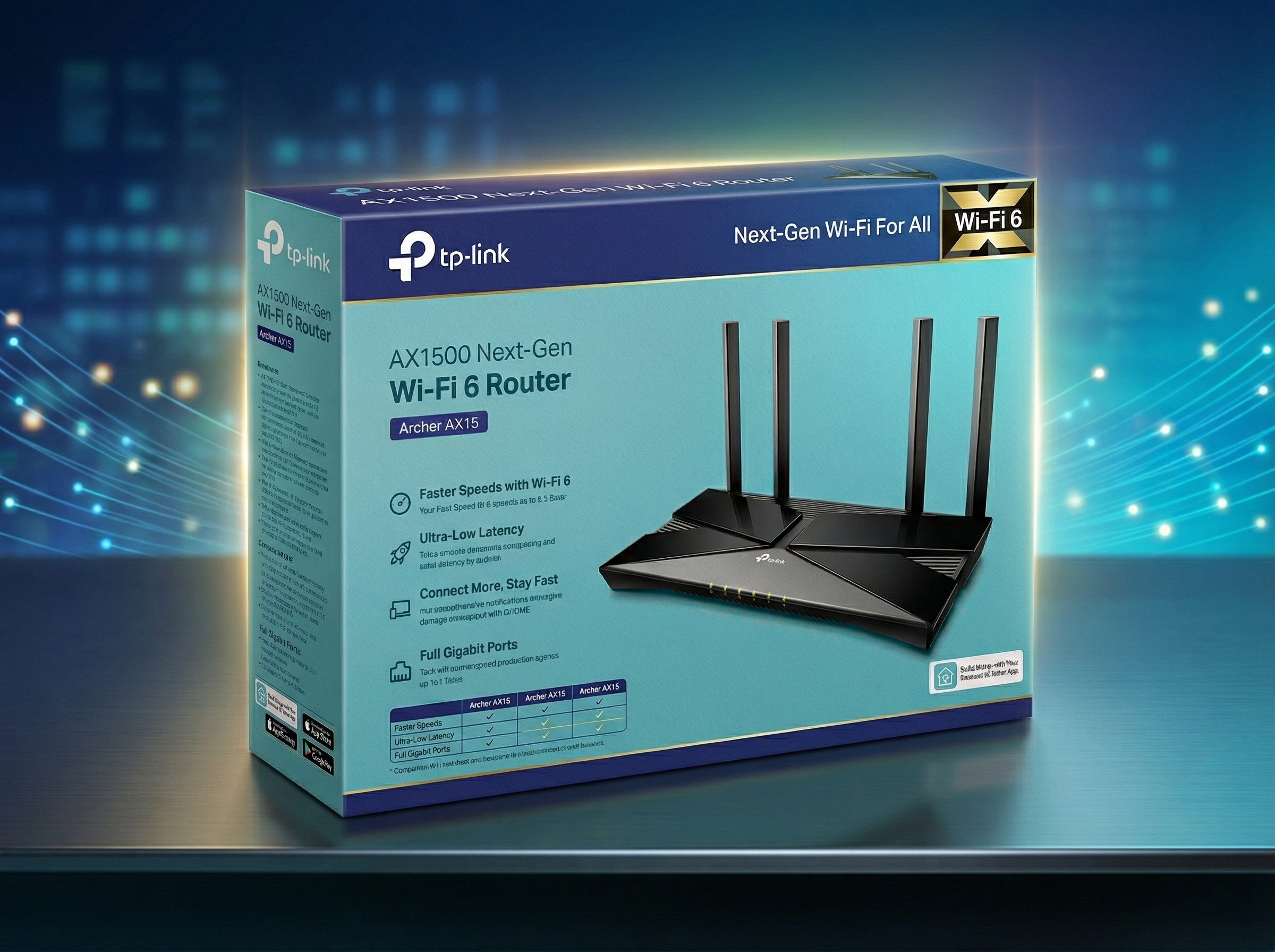 TP‑Link Archer AX15 AX1500 Wi‑Fi 6 Dual Band Gigabit Router