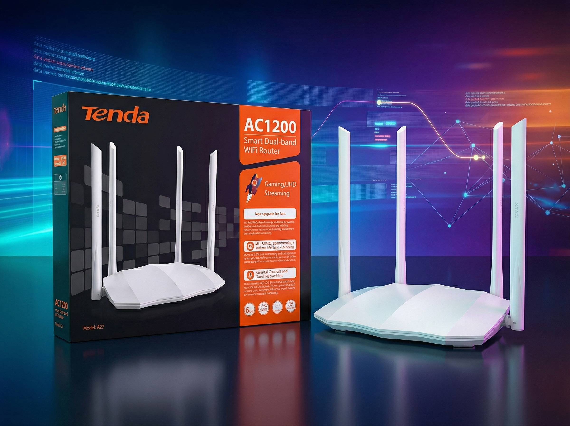 Tenda AC5 AC1200 Smart Dual‑Band WiFi Router
