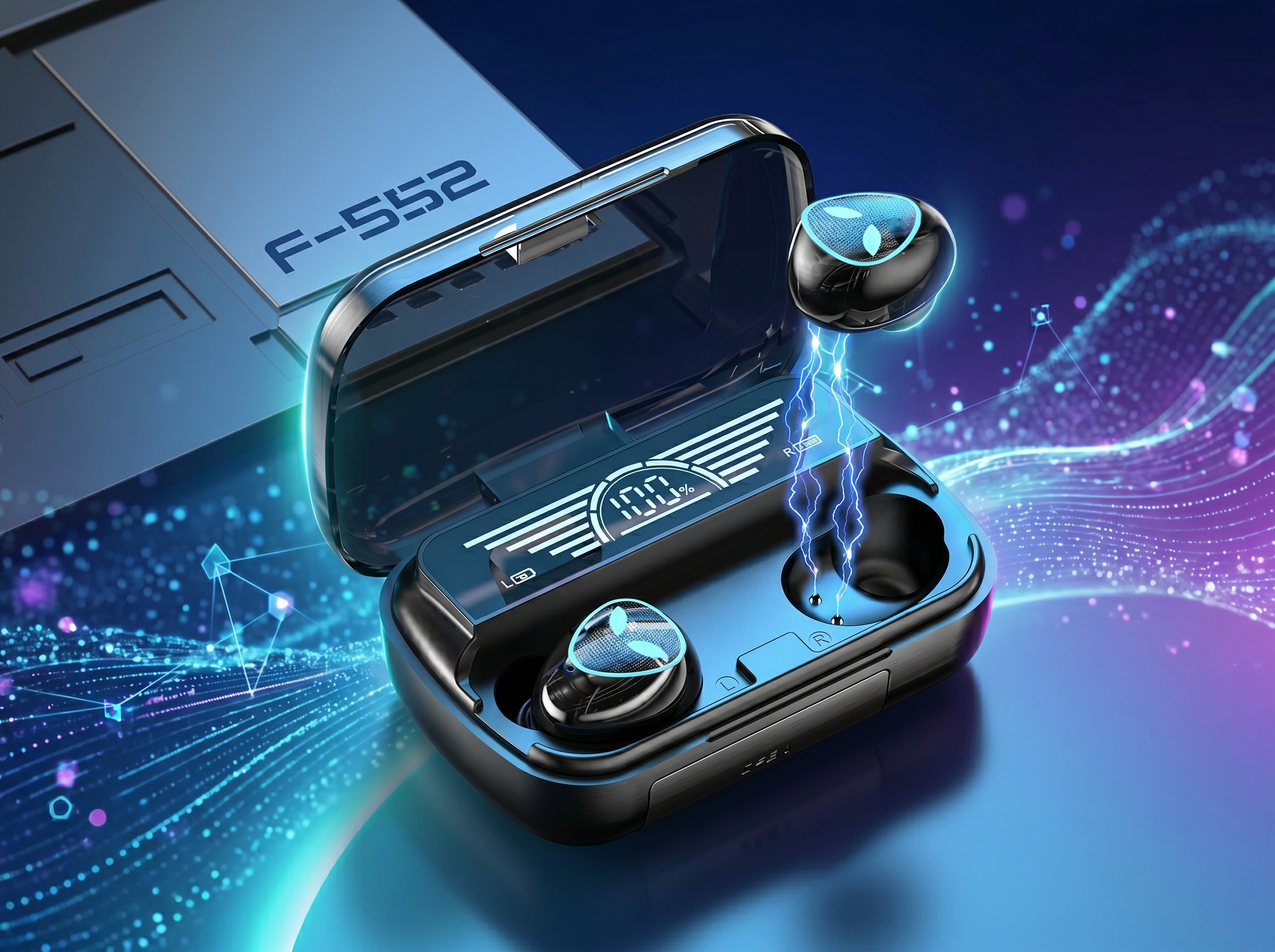 M20 Wireless Bluetooth Earbuds TWS V5.3 – LED Display Waterproof Sports Headphones 2