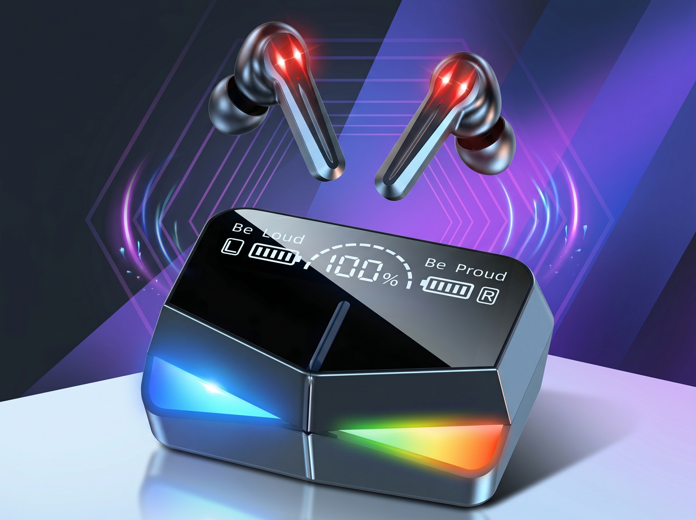M28 TWS Wireless Gaming Earbuds | ৪৫ms লো লেটেন্সি | Bluetooth 5.1 | বাংলাদেশ