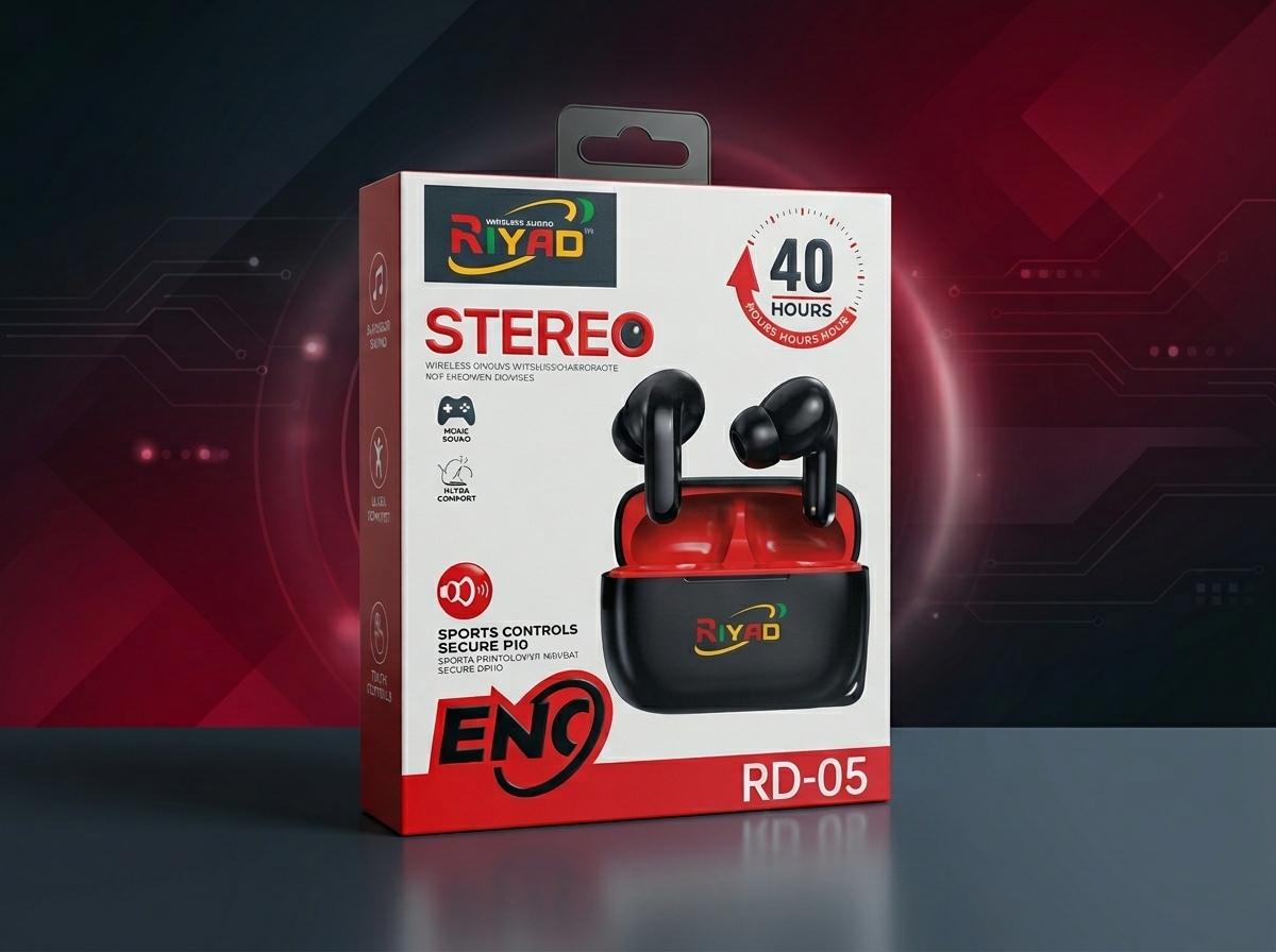 Riyad RD-05 Stereo TWS Wireless Earbuds | ৪০ ঘণ্টা ব্যাটারি | বাংলাদেশ 2