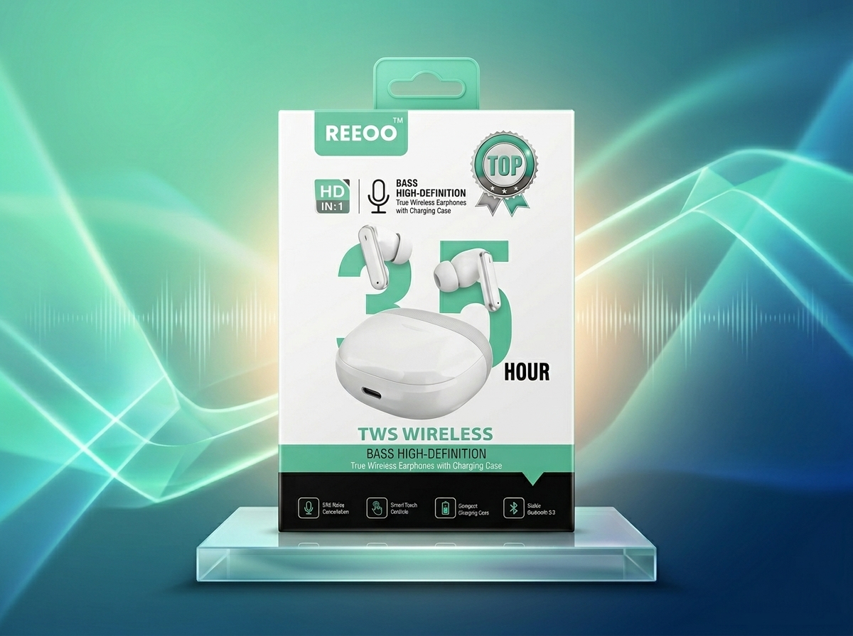 REEOO TWS Wireless Earbuds – Bluetooth Stereo Headphones with HD Sound 2
