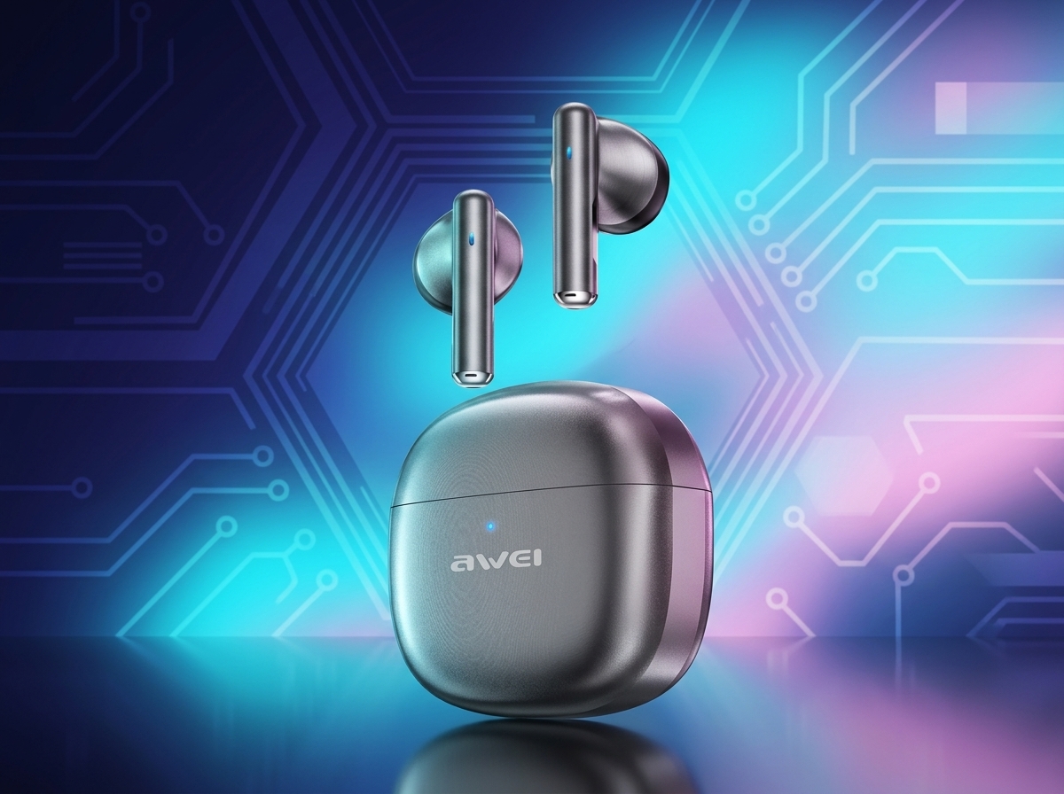 Awei T52 ANC+ENC TWS Gaming Earbuds – Bluetooth Wireless Headphones with Low Latency & Deep Bass 2