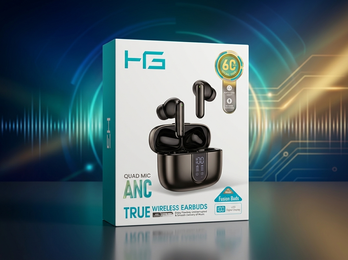 HG Quad Mic ANC True Wireless Earbuds 2