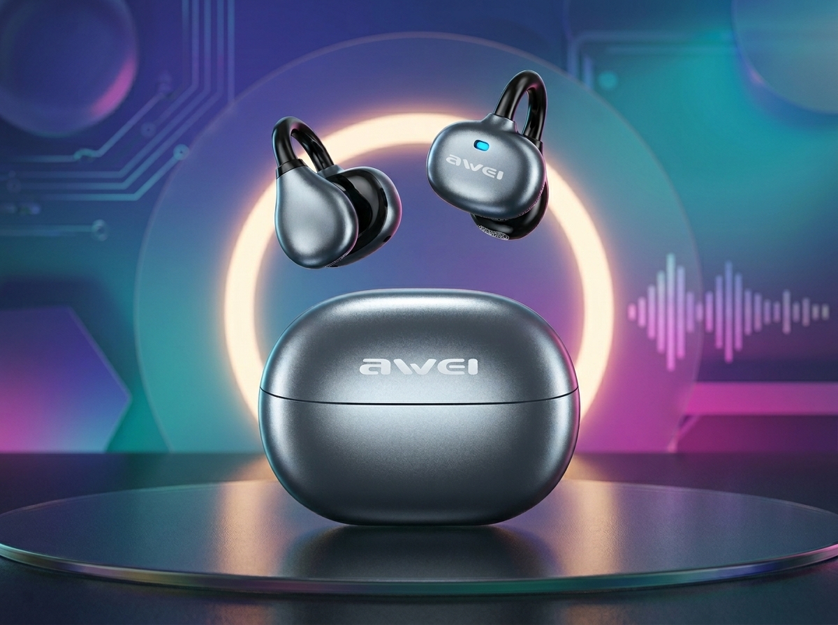 Awei TZ50 Open Ear Clip TWS Earbuds – Wireless Bluetooth Headphones with Secure Fit & Clear Audio