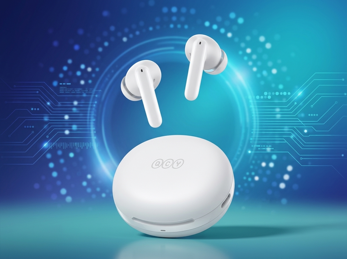 QCY T13 ANC 2 TWS Earbuds – Bluetooth Wireless Earphones with Active Noise Cancellation & Deep Bass