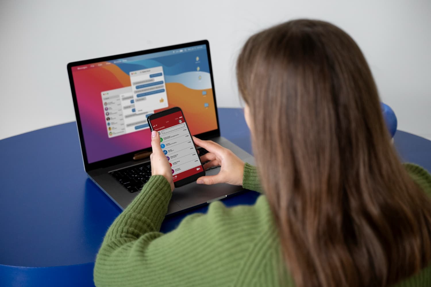 Vista de una web responsive en dispositivos