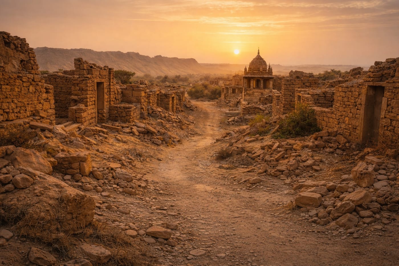 AI image of kuldhara village 