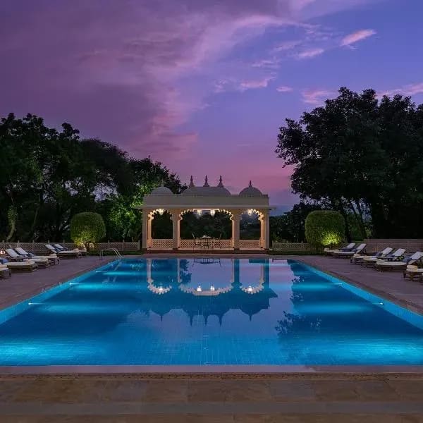 hotel pool in udaipur