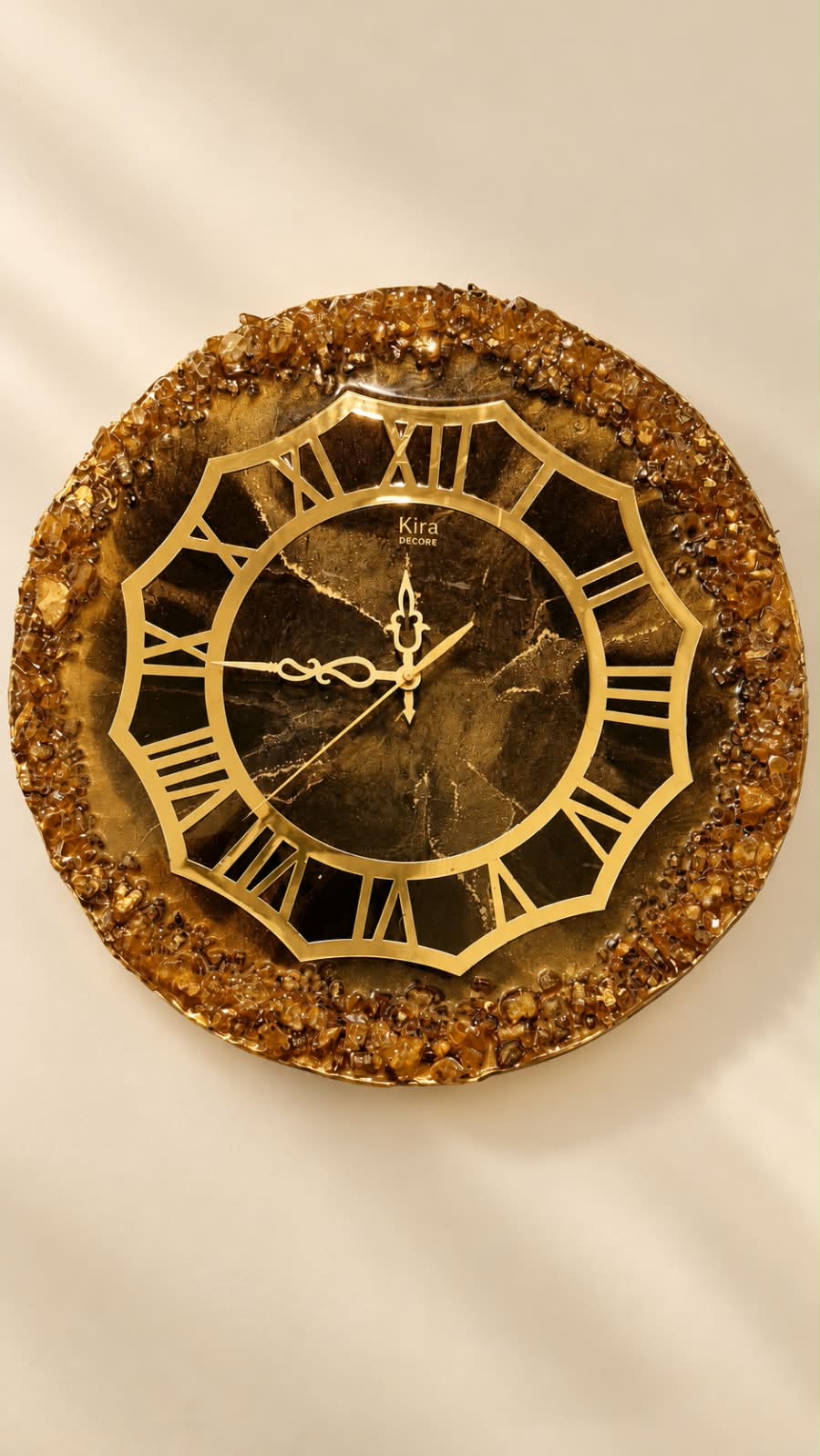 Resin Mehendi Luxury Wall Watch