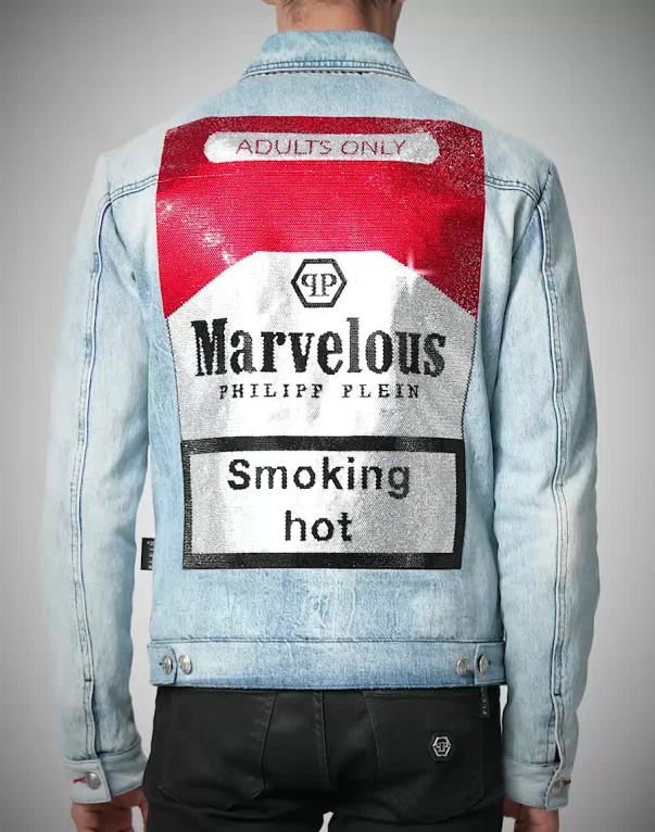 Denim Jacket stones Marvelous | Philipp Plein Outlet Denim Jacket stones Marvelous | Philipp Plein Outlet