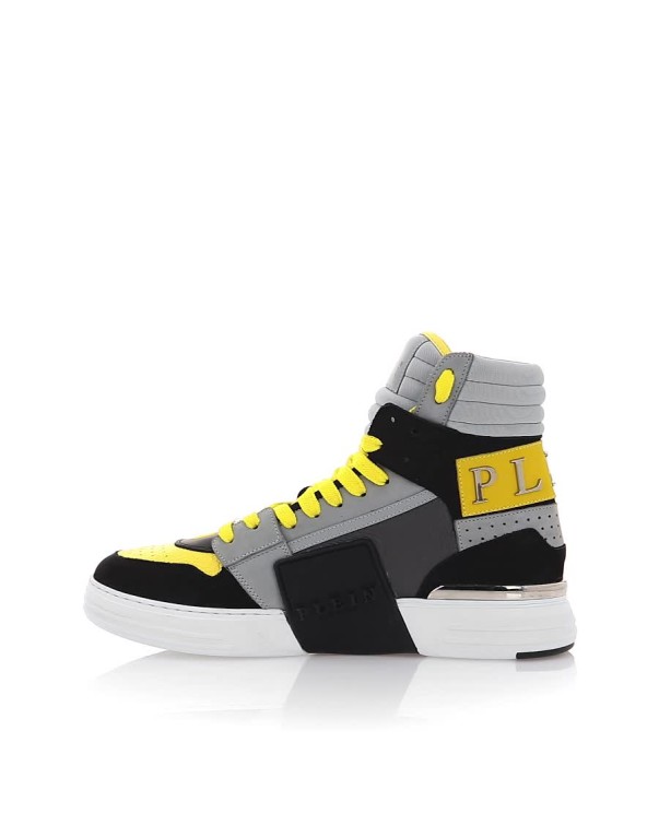 HI-TOP SNEAKERS PHANTOM KICK$ Platinum HEXAGON | Philipp Plein