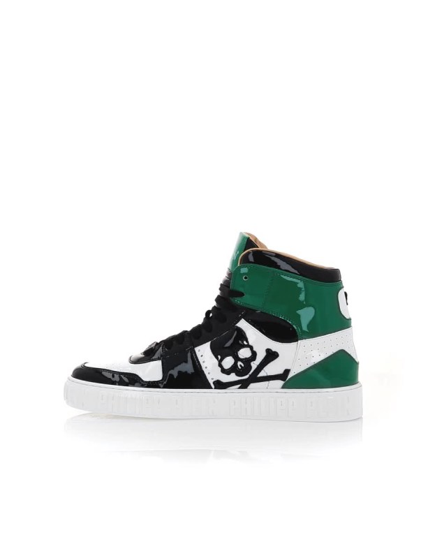 HI-TOP SNEAKERS NOTORIOUS PATENT SKULL | Philipp Plein Outlet
