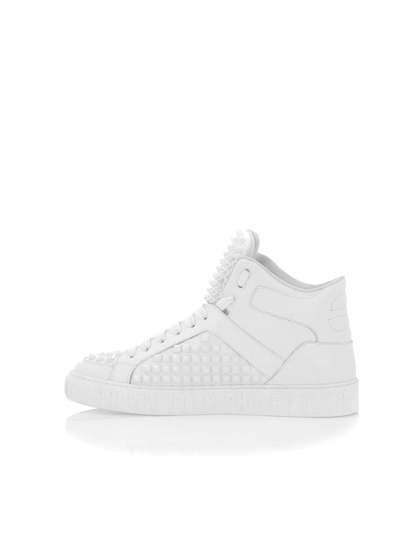 Nappa Leather Mid Top Sneakers Studs