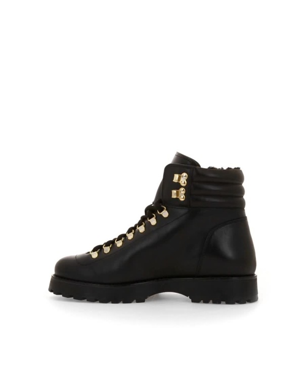 Leather fur boots best sale