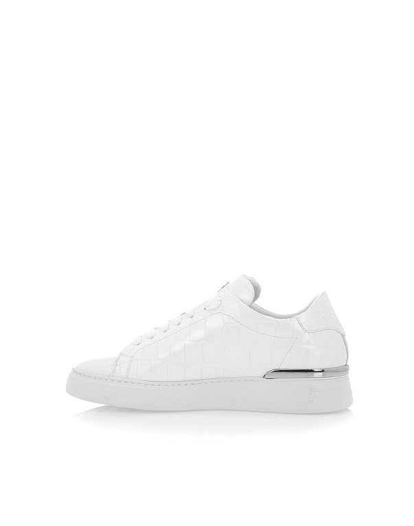 Crocodile Leather Print Lo Top Sneakers Philipp Plein