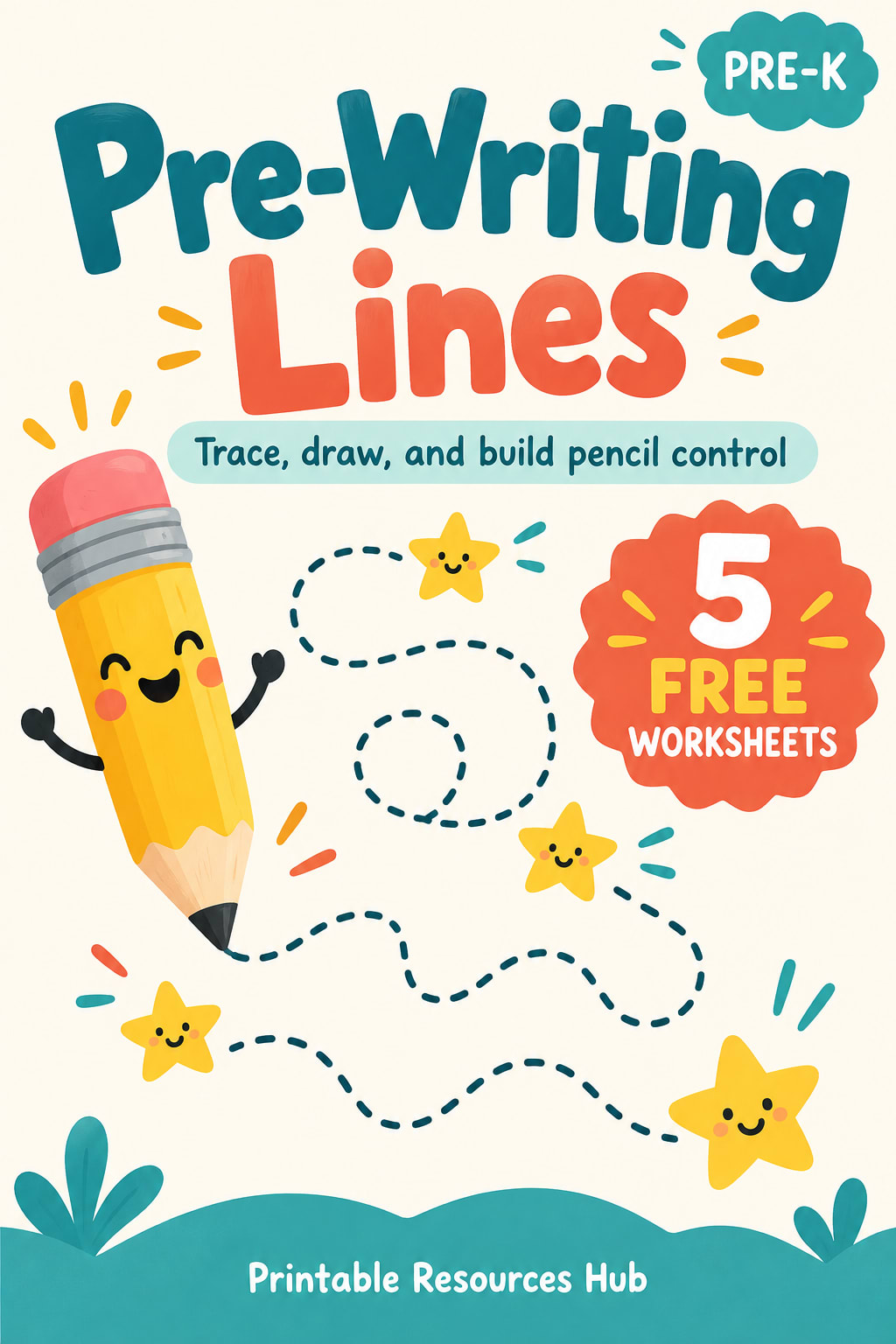 prewriting worksheet pack - AI-generated illustrated cover