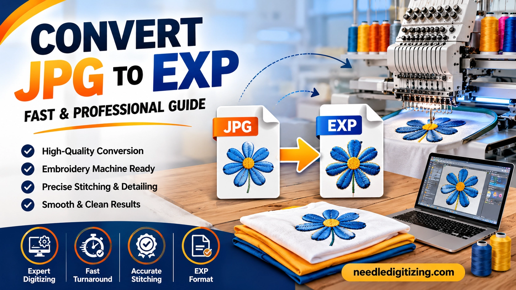 Convert JPG to EXP Complete Guide for Embroidery Machine File Conversion