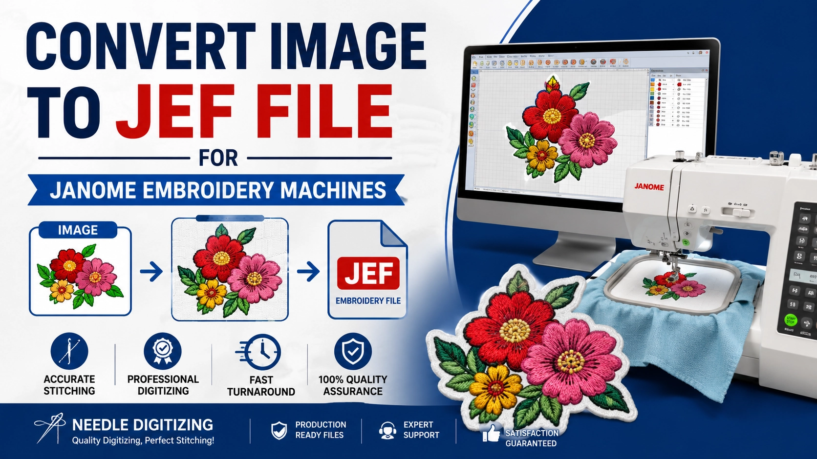 Convert Image to JEF File: A Complete Guide for Janome Embroidery Machines