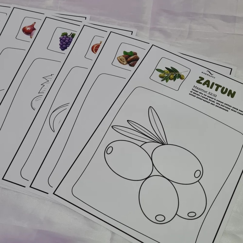Kertas Mewarwani Buah dan Tanaman dalam Alkitab
