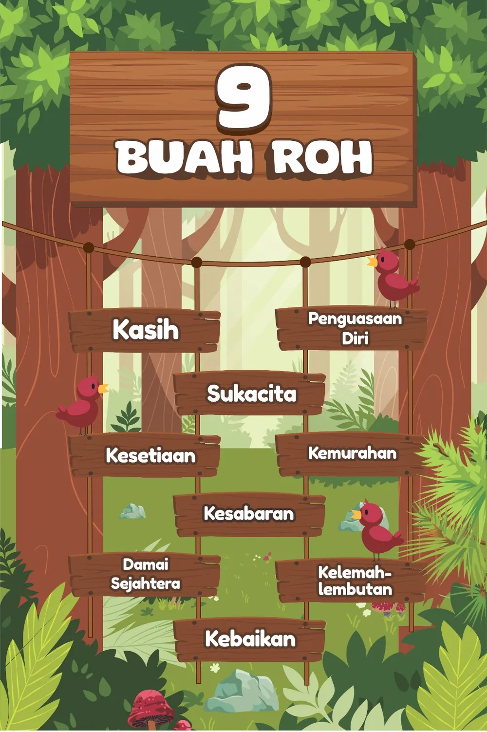 9 BUAH ROH POSTER SEKOLAH MINGGU