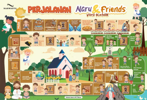 SEKOLAH MINGGU - PERJALANAN NARU & FRIENDS ULAR TANGGA VERSI KATOLIK - 