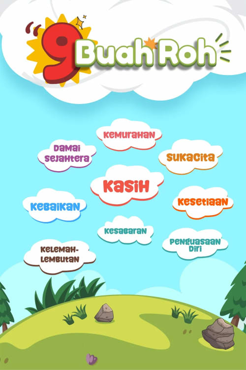 POSTER 9 BUAH ROH - SEKOLAH MINGGU