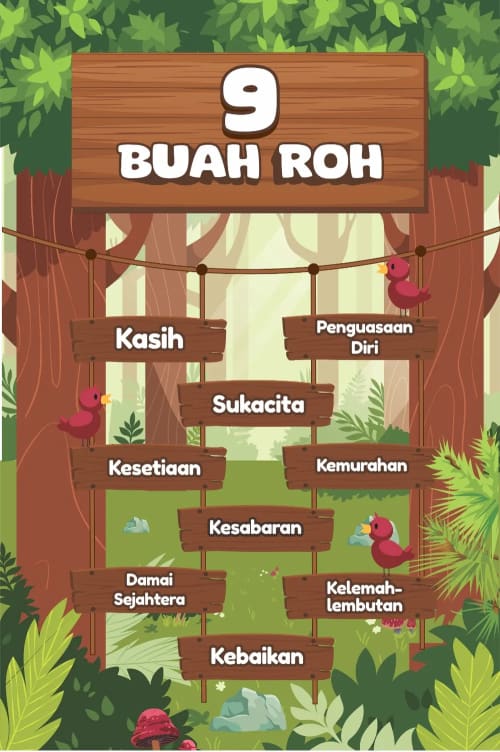 9 BUAH ROH POSTER SEKOLAH MINGGU