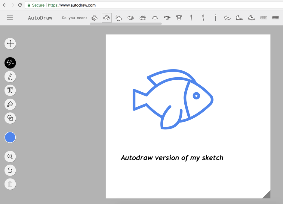 AI in Google autodraw