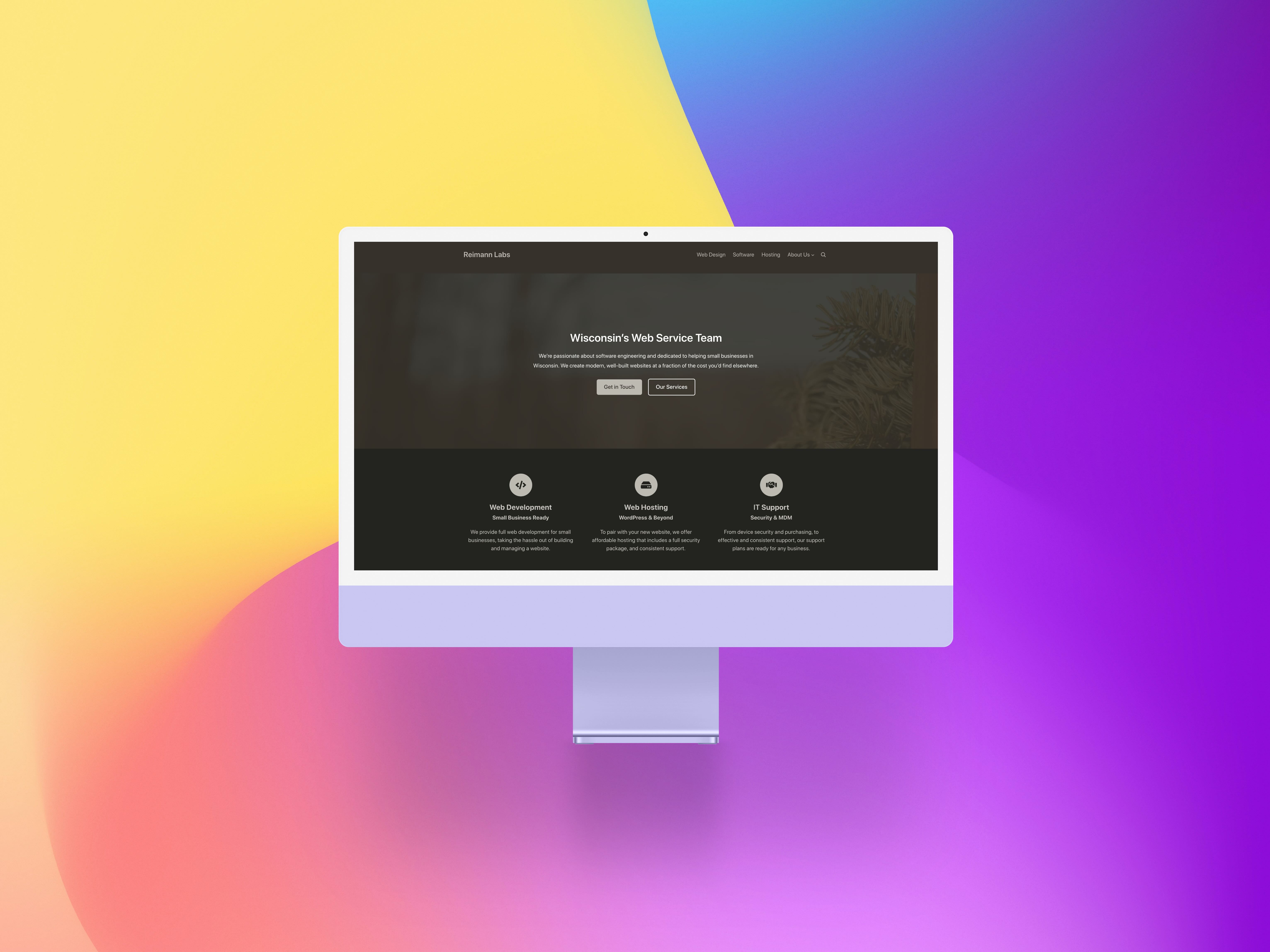 Computer mockup showcasing our work