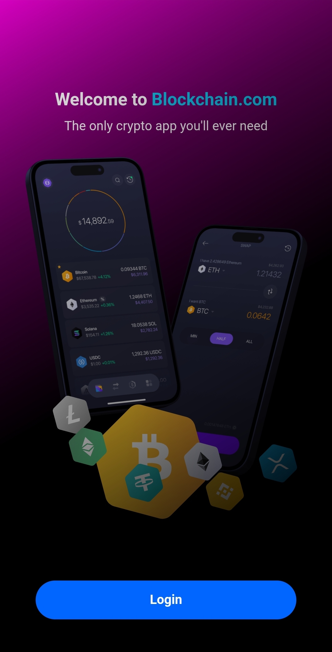 Crypto App landing page