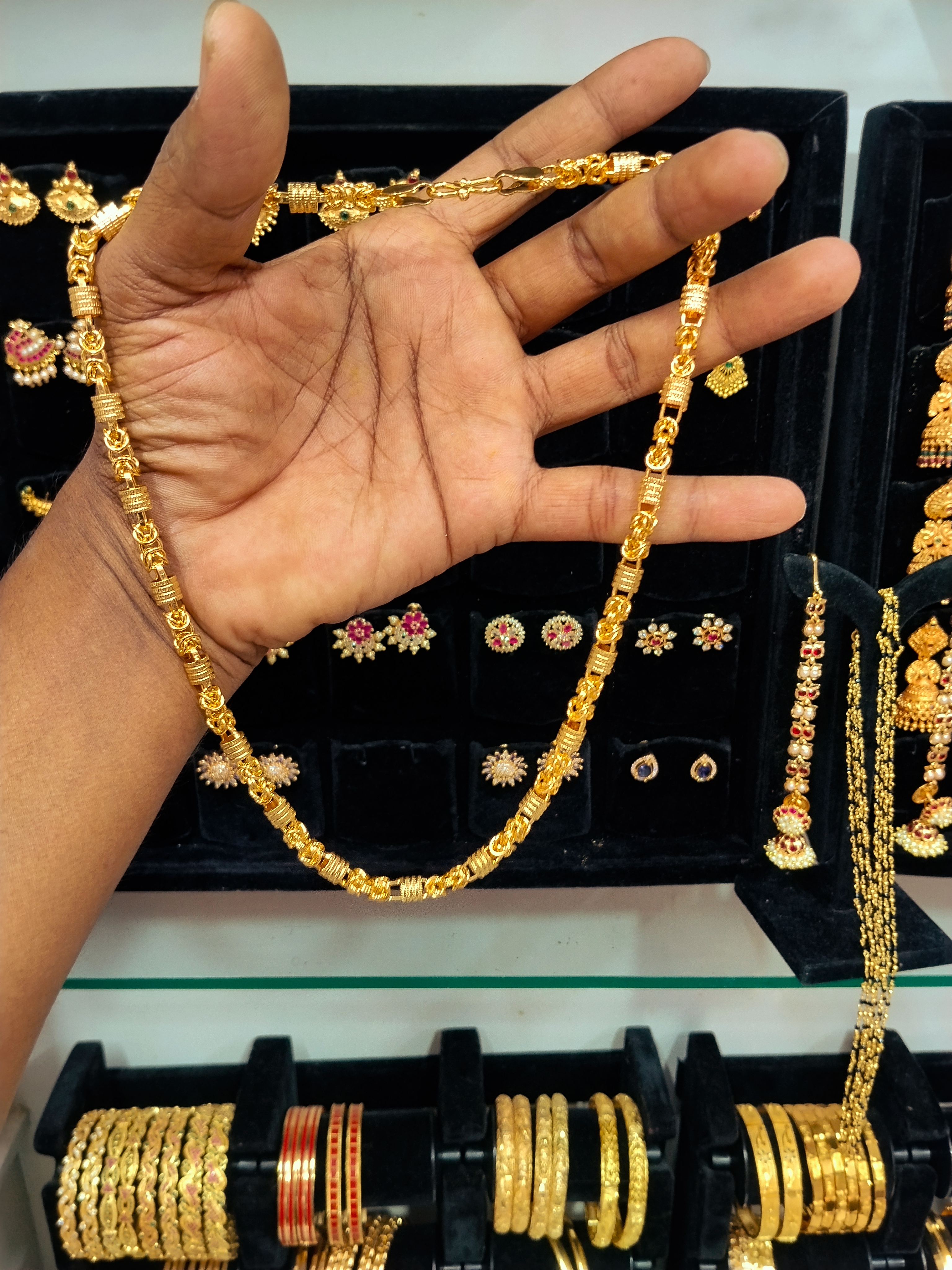 Panchaloha polished men chain alternate view