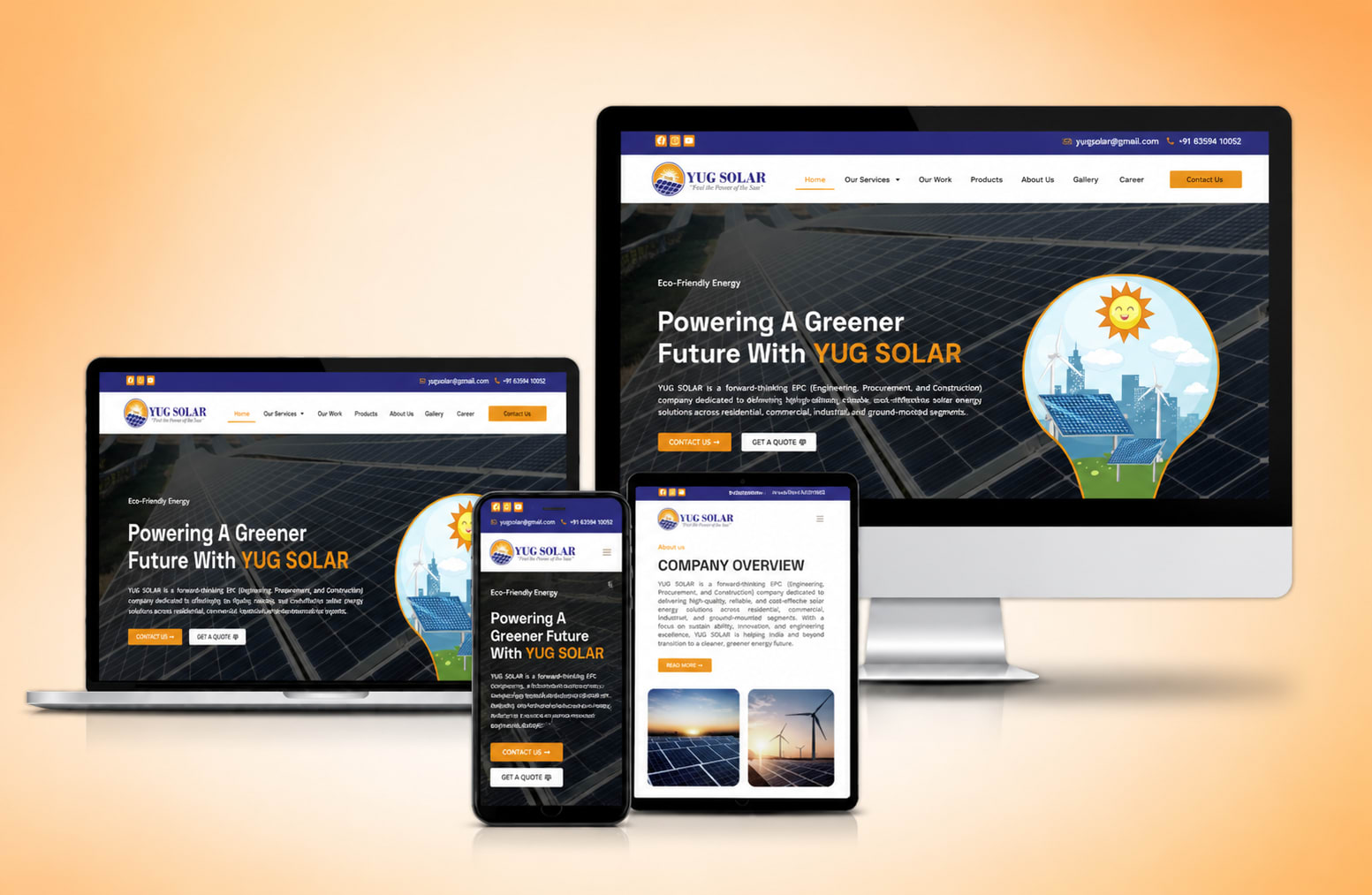 Yug Solar - Solar Energy Solutions Website