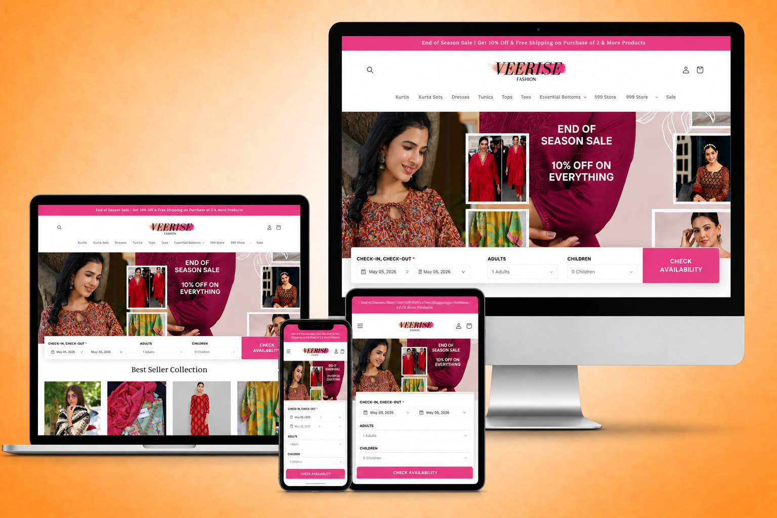Veerise Fashion E-commerce Website
