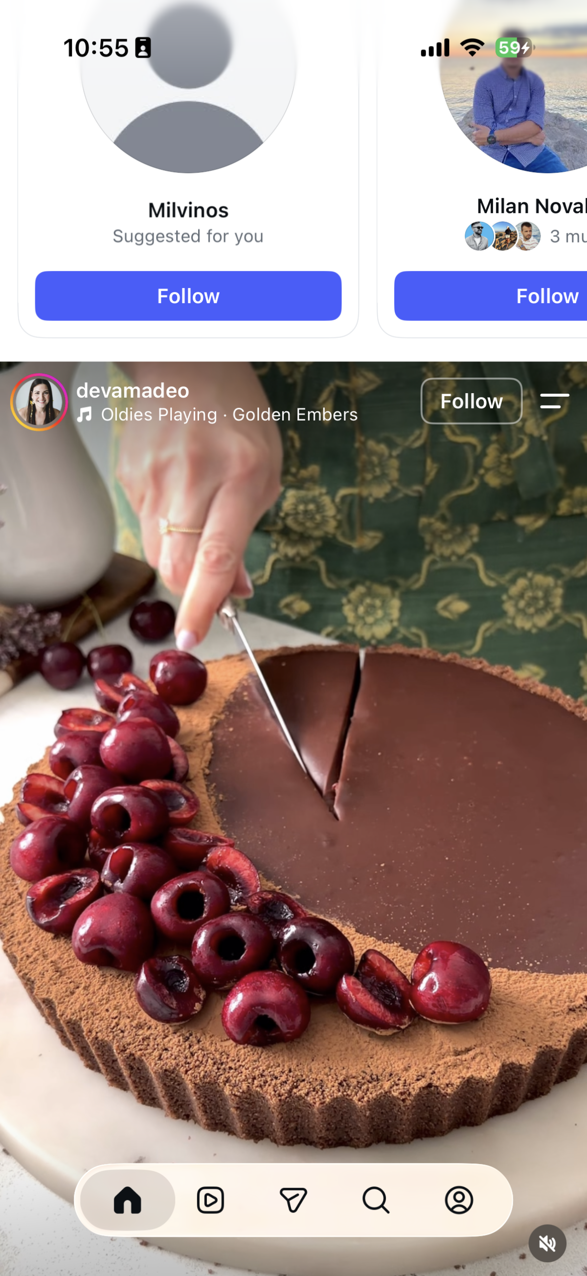 Chocolate Ganache Tart with Fresh Cherries