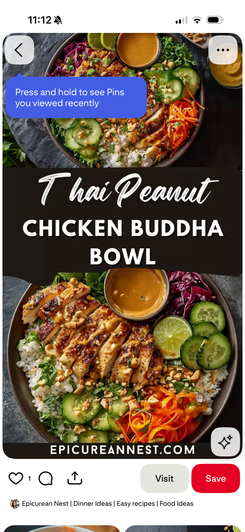 Thai Peanut Chicken Buddha Bowl