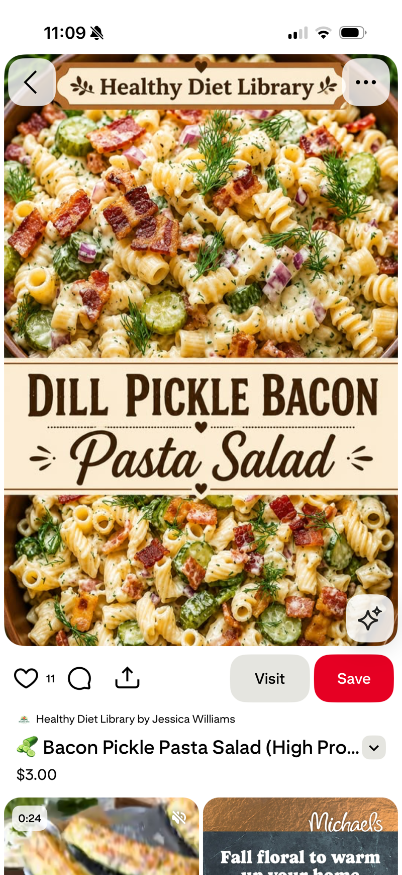 Dill Pickle Bacon Pasta Salad
