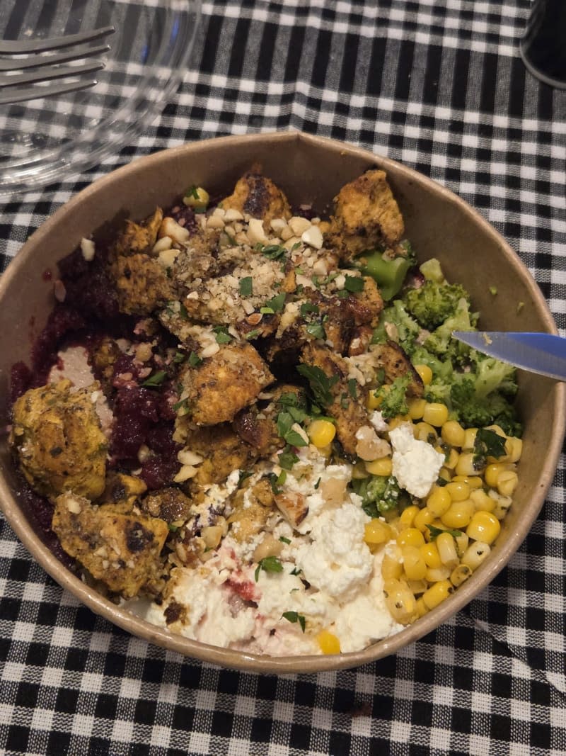Roasted Turmeric Chicken and Beet Protein Bowl
