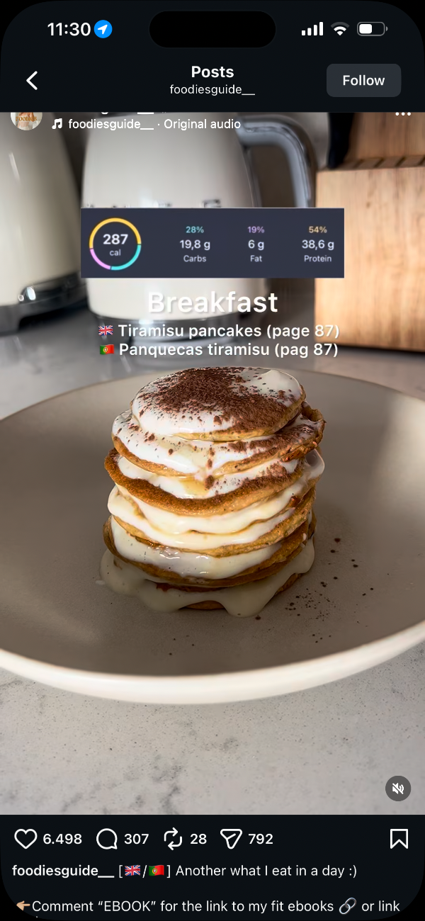 High-Protein Tiramisu Pancakes