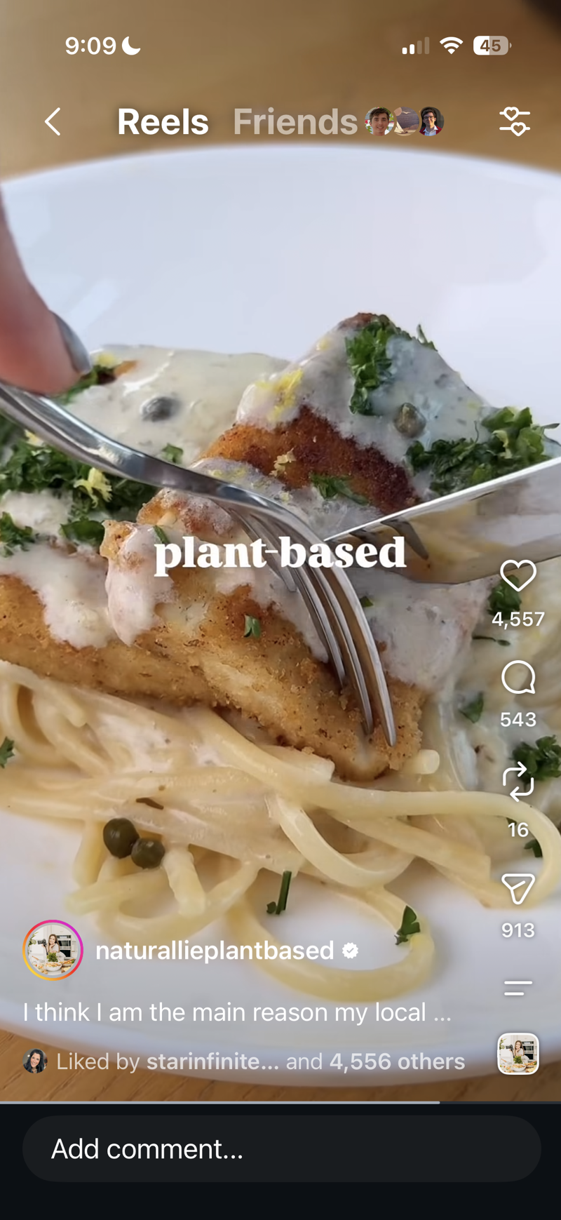 Plant-Based Lemon Caper Pasta with Crispy Tofu