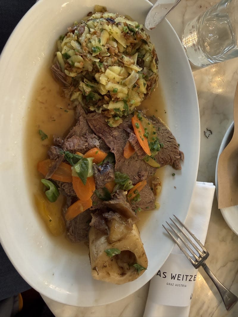 Traditional Tafelspitz with Bratkartoffeln and Bone Marrow