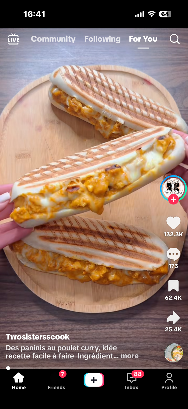 Paninis au Poulet Curry Fondant