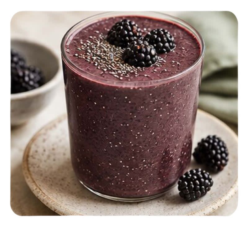 Blackberry and chia seed smoothie